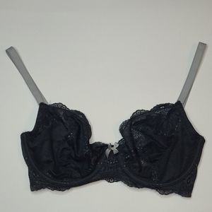 Women's gray lace bra